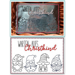 ITH Postkarte - Gnome Warten aufs Christkind